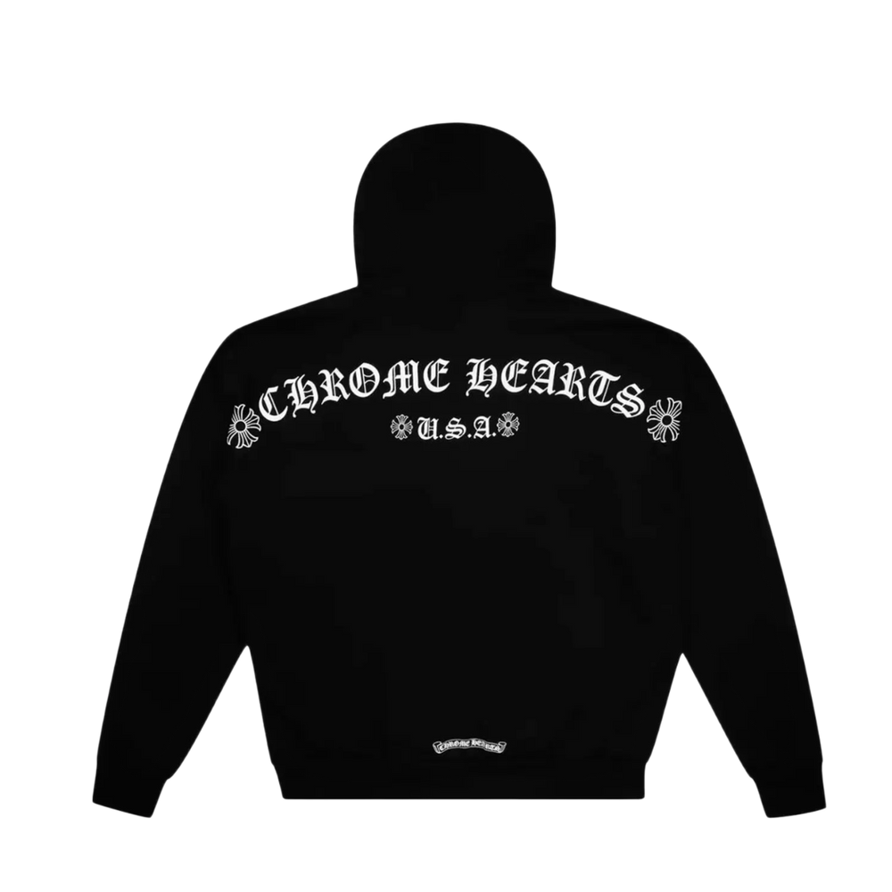 Chrome Hearts 'T Bar' Logo USA Black Hoodie