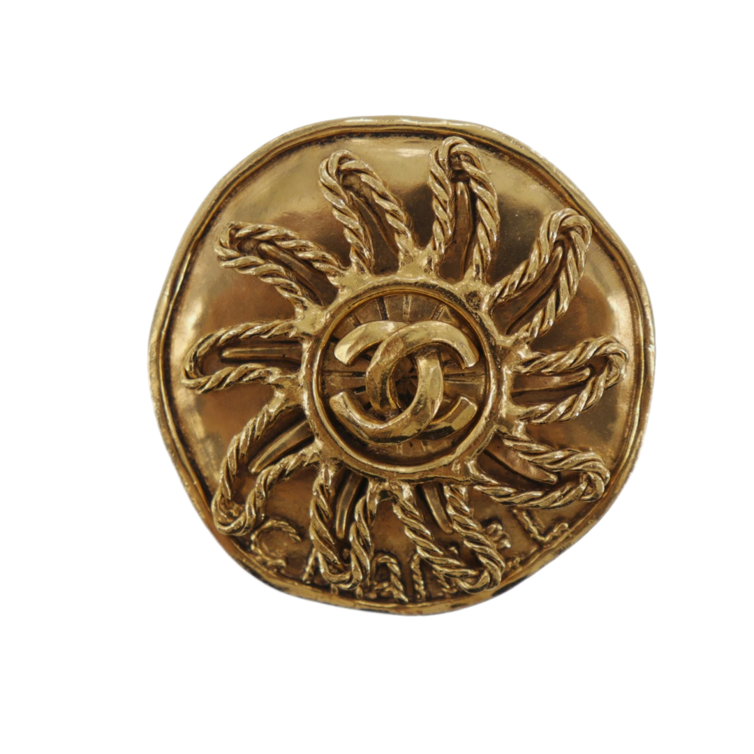 Chanel 'Gold-Tone' Sun Broach