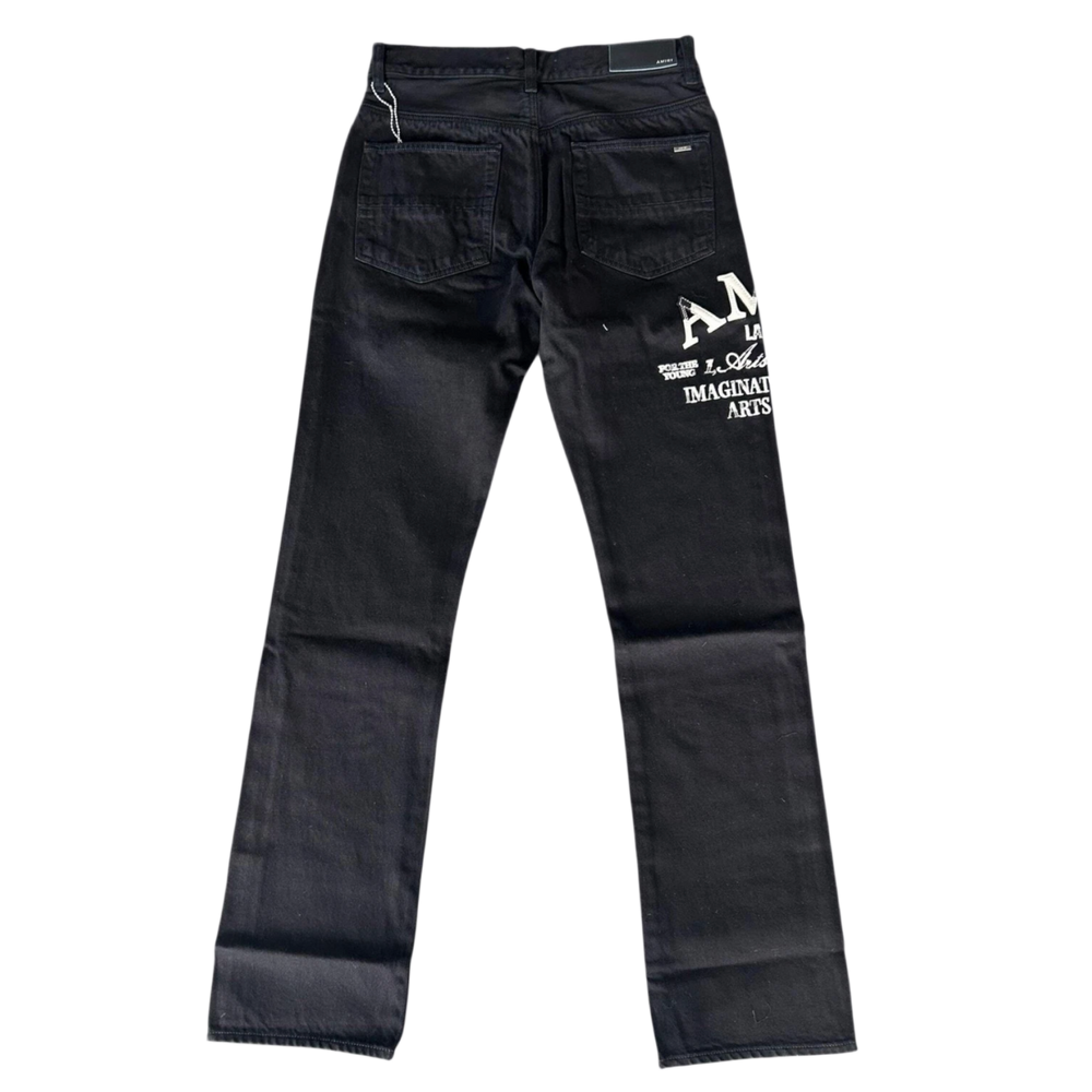 Amiri 'Arts District Logo' Black Jeans