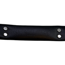 Chrome Hearts Fleur de Lis Studded Leather Belt Strap Black