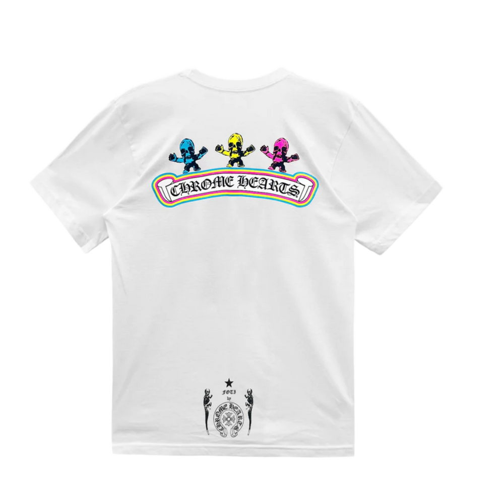 Chrome Hearts 'FOTI Harris Teeter' Rainbow Skull White Tee