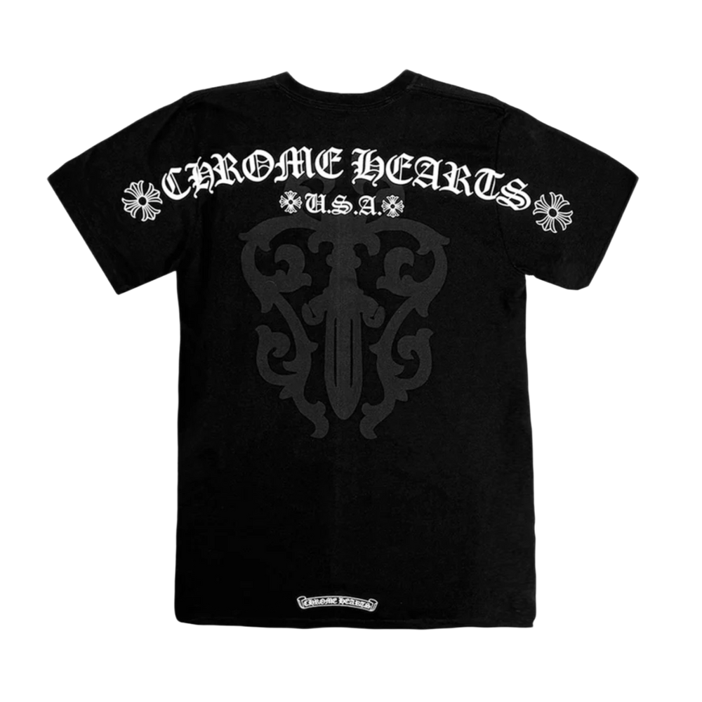 Chrome Hearts 'USA Dagger' Black Pocket Tee