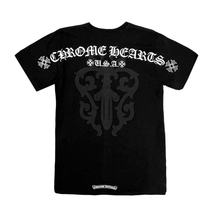 Chrome Hearts 'USA Dagger' Black Pocket Tee