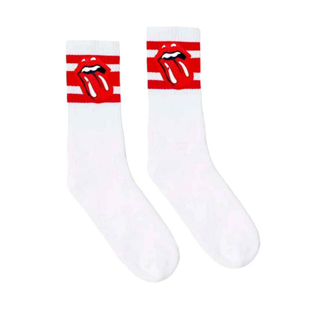 Chrome Hearts 'Rolling Stones Patch' White Socks