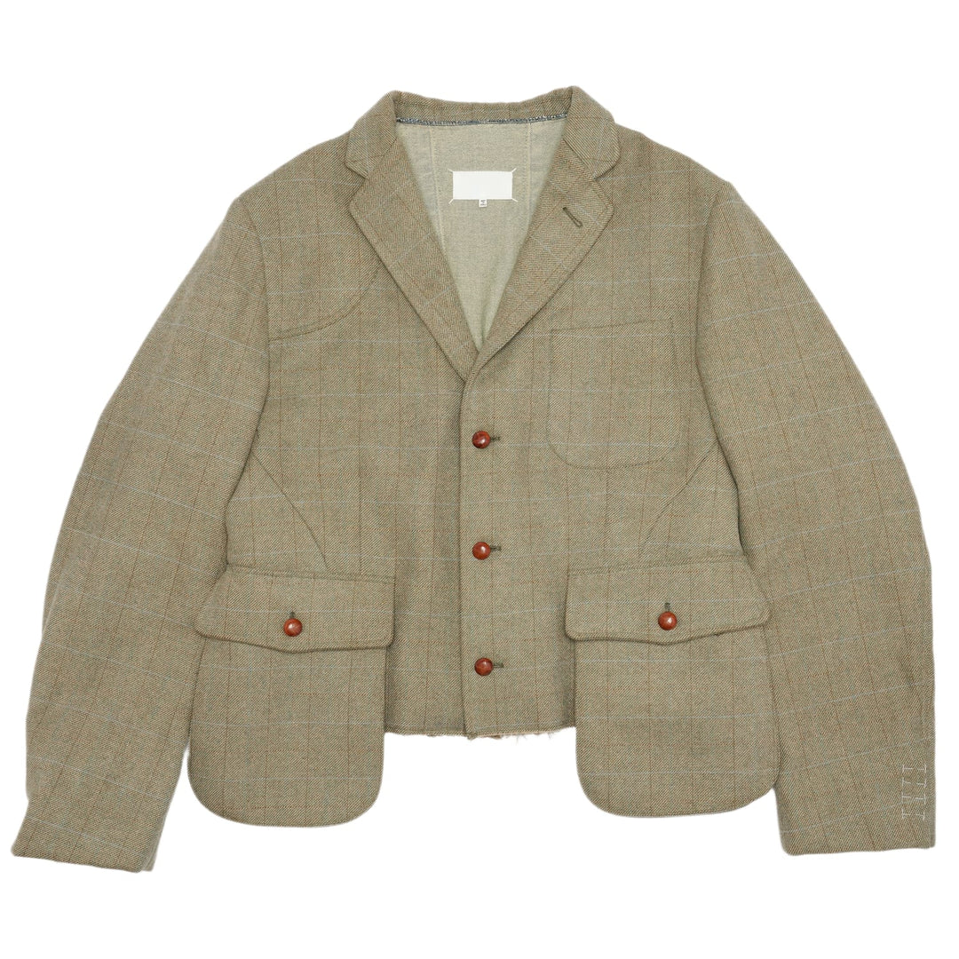 Maison Margiela 'Khaki'  Deconstructed Wool Jacket
