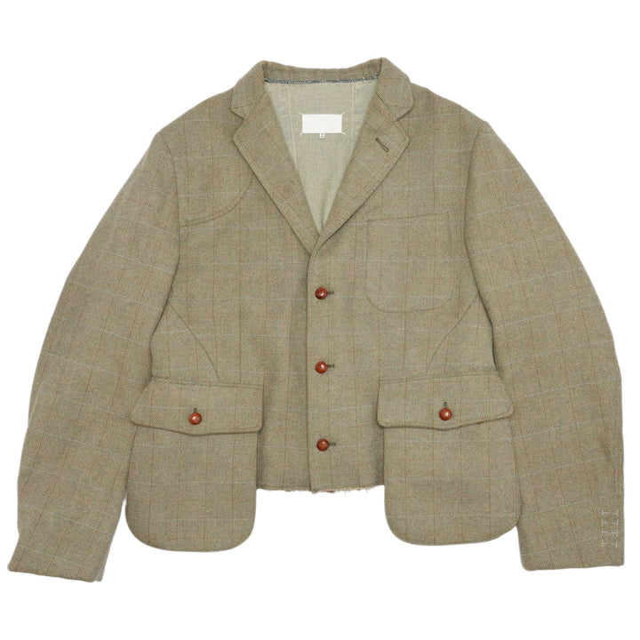 Maison Margiela 'Khaki'  Deconstructed Wool Jacket
