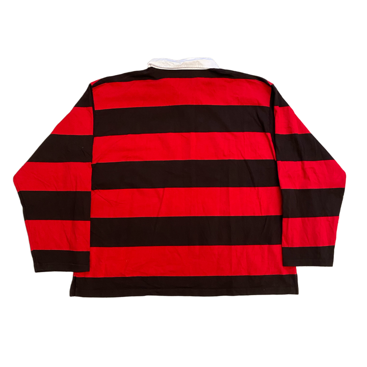 Balenciaga 'Red' Embroidered Logo Longsleeve Polo