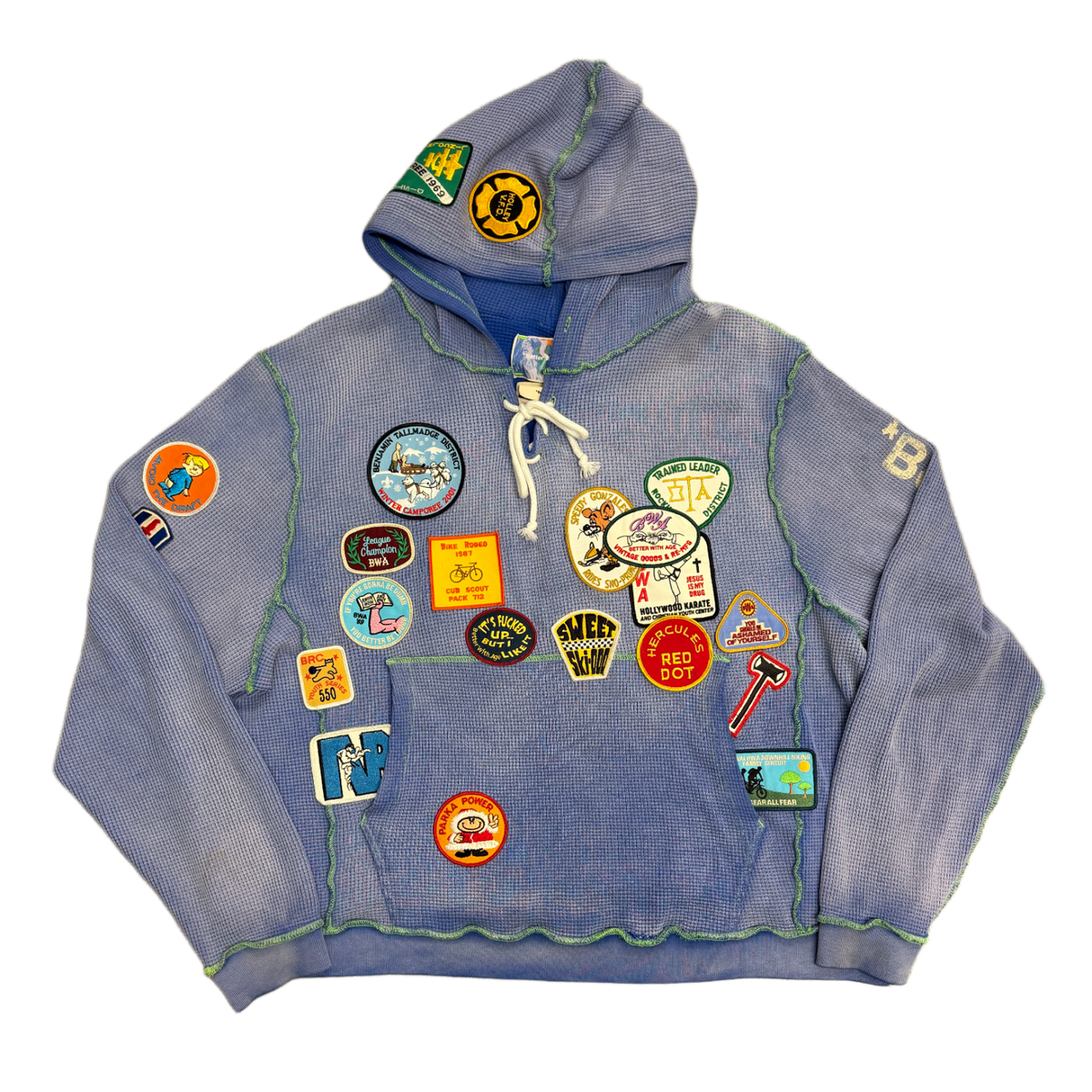 *Better With Age 'Blue' Waffle Patches Hoodie
