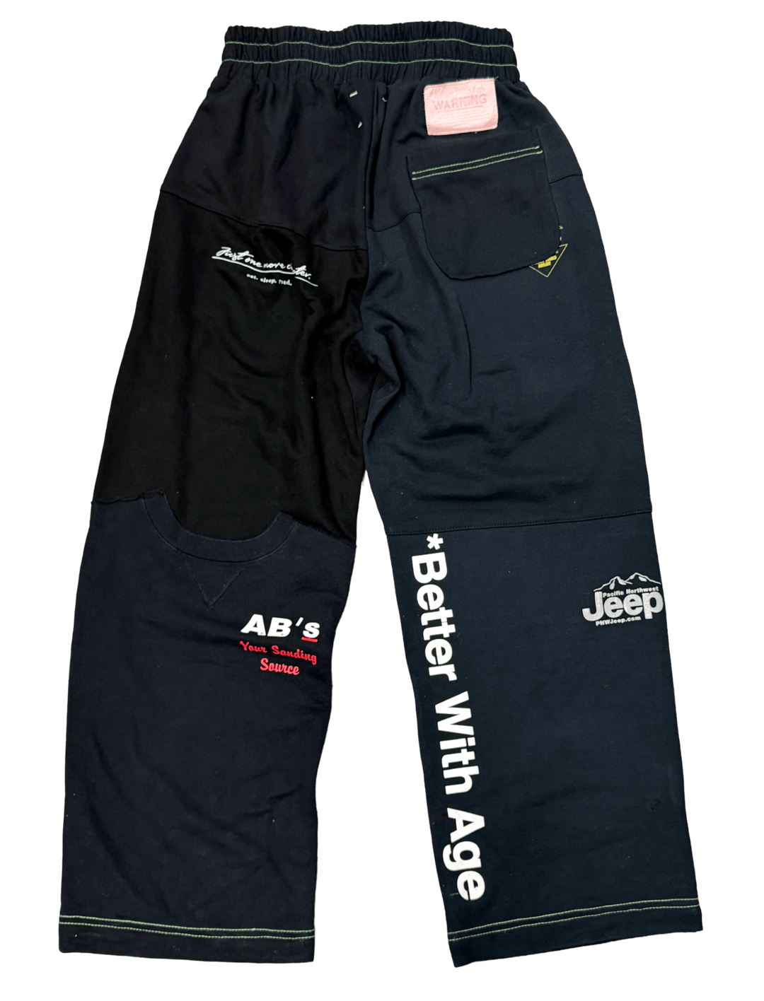 *Better With Age 'Black' Remoir Reconstructed Sweatpants