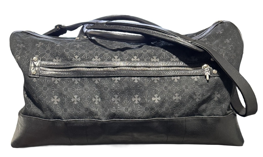 Chrome Hearts Monogram Plus Cross Denim Duffle Bag