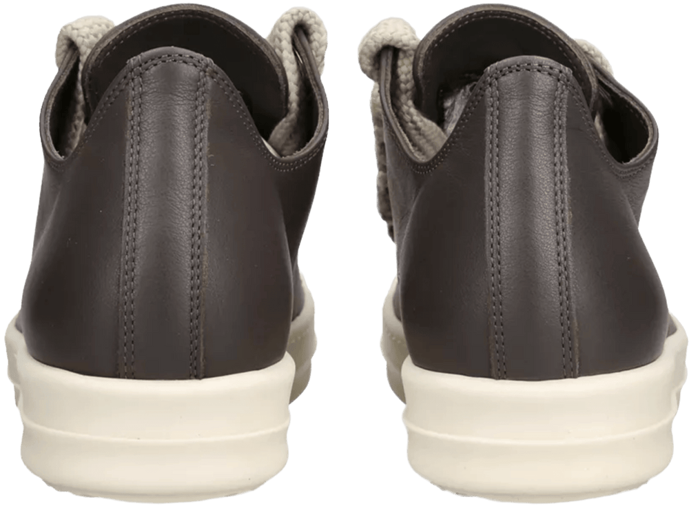 Rick Owens 'Dark Dust' Leather Jumbo Lace Low Sneakers