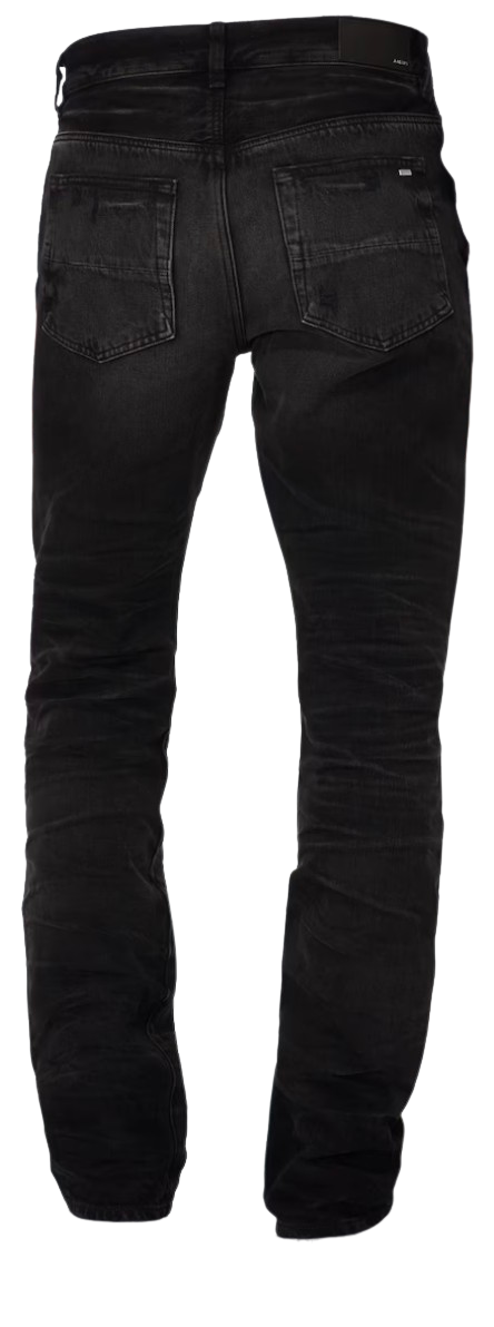 Amiri 'Stack' Straight Faded Black Jeans