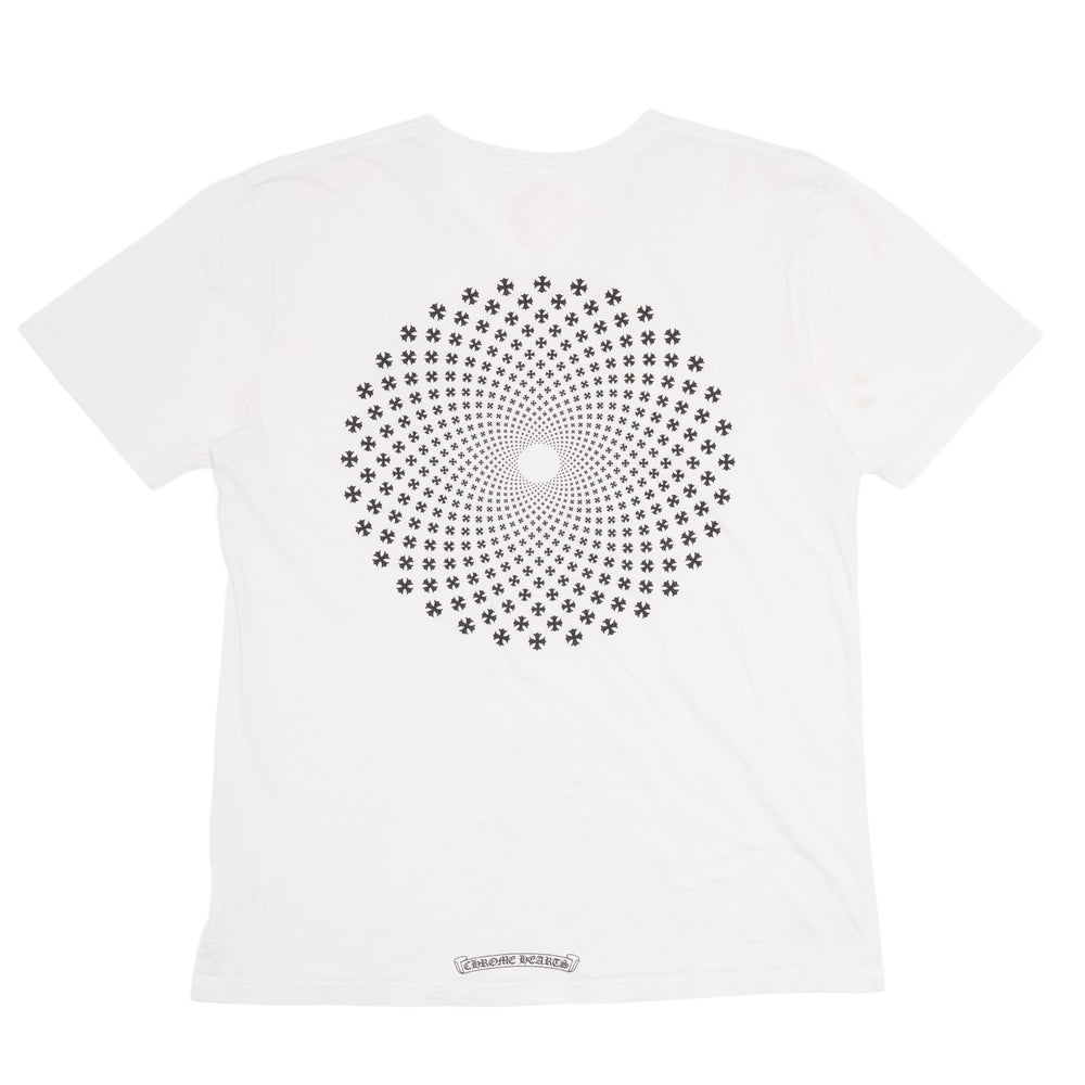 Chrome Hearts Vintage 'Kaleidoscope' V Neck White Tee