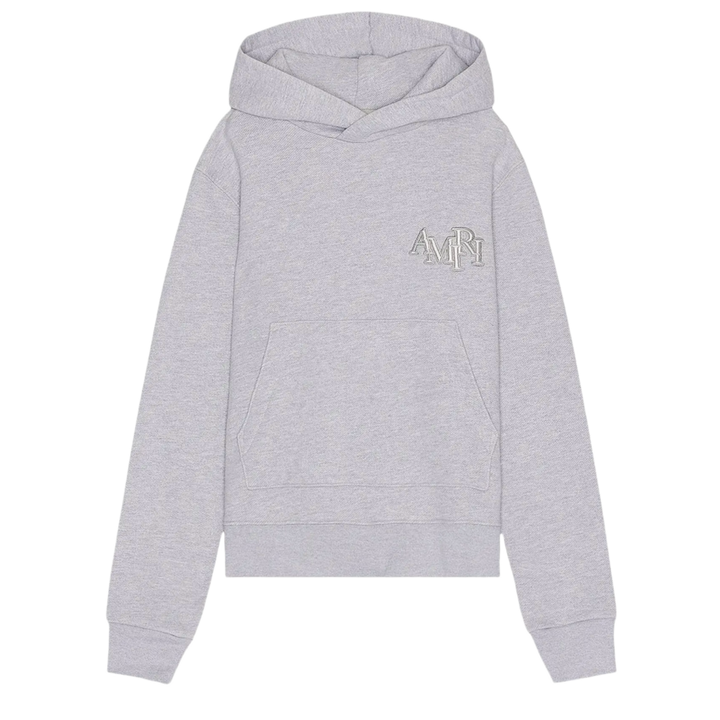 Amiri 'Staggered Logo' Heather Grey Hoodie