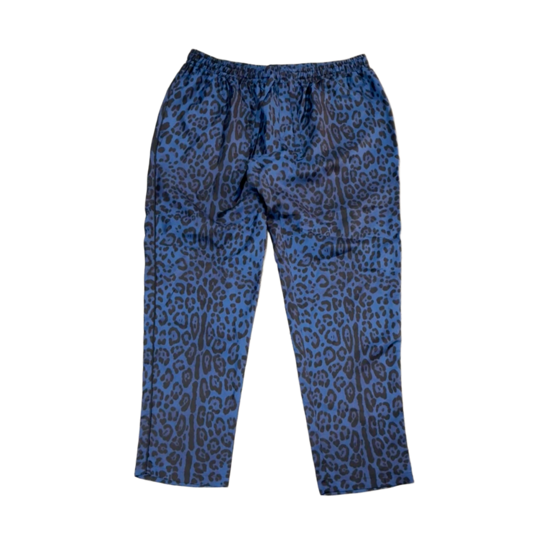 Dolce & Gabbana 'Blue Lepoard Print Silk Pajama Pants