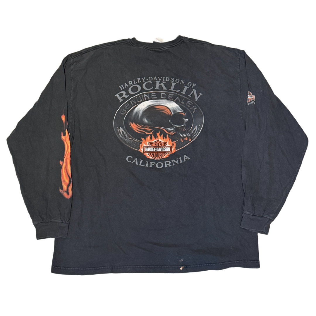 Harley Davidson 'Black' Rocklin CA Vintage Longsleeve Tee