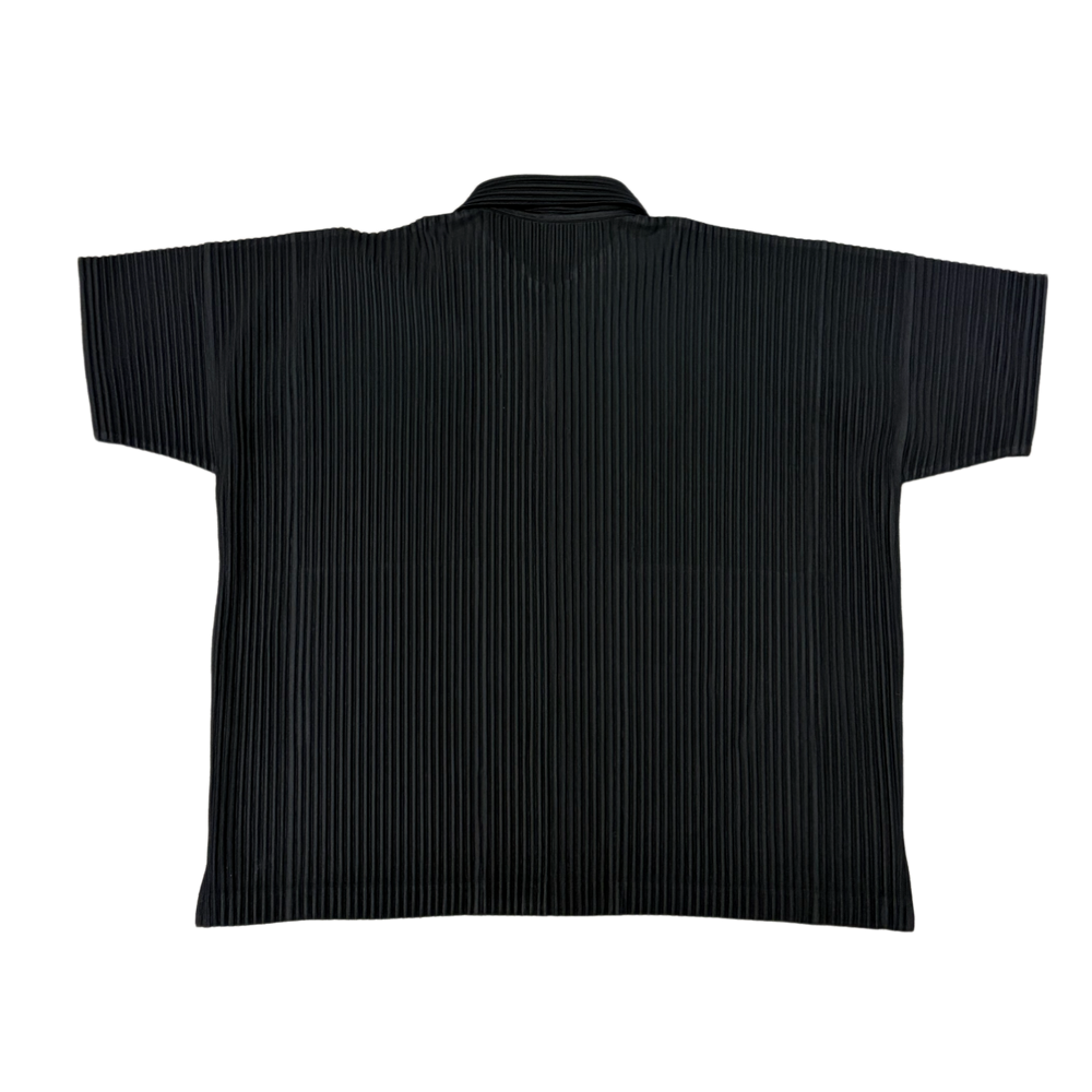 Homme Plissé Issey Miyake 'Black' Pleated Button Down Shirt