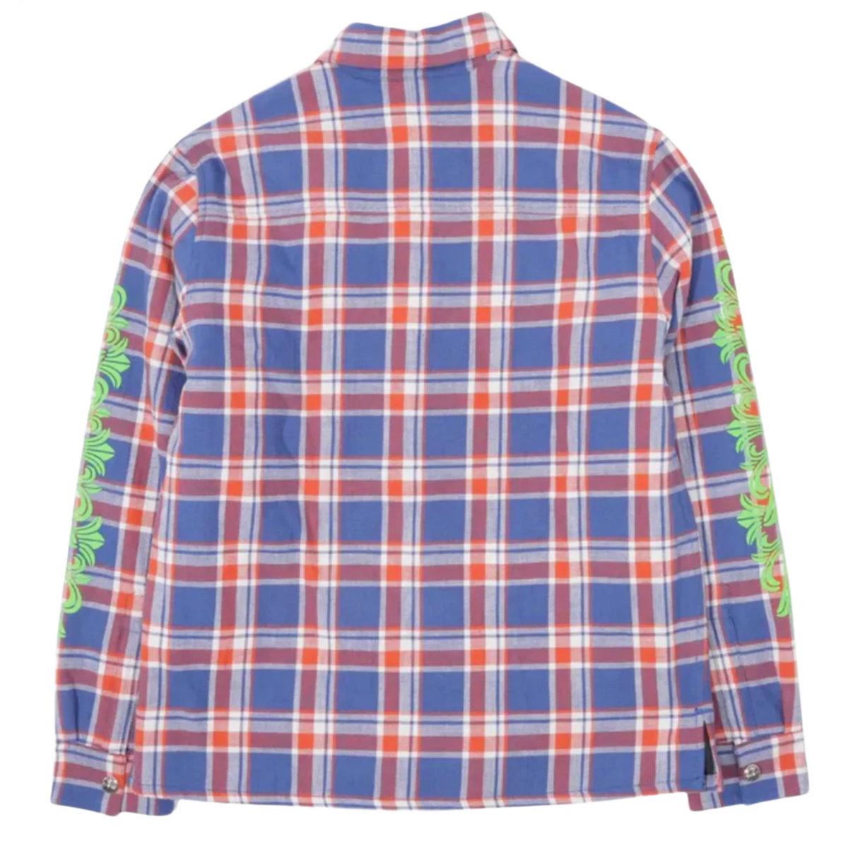 Chrome Hearts 'Green Floral' Blue Padded Flannel Jacket