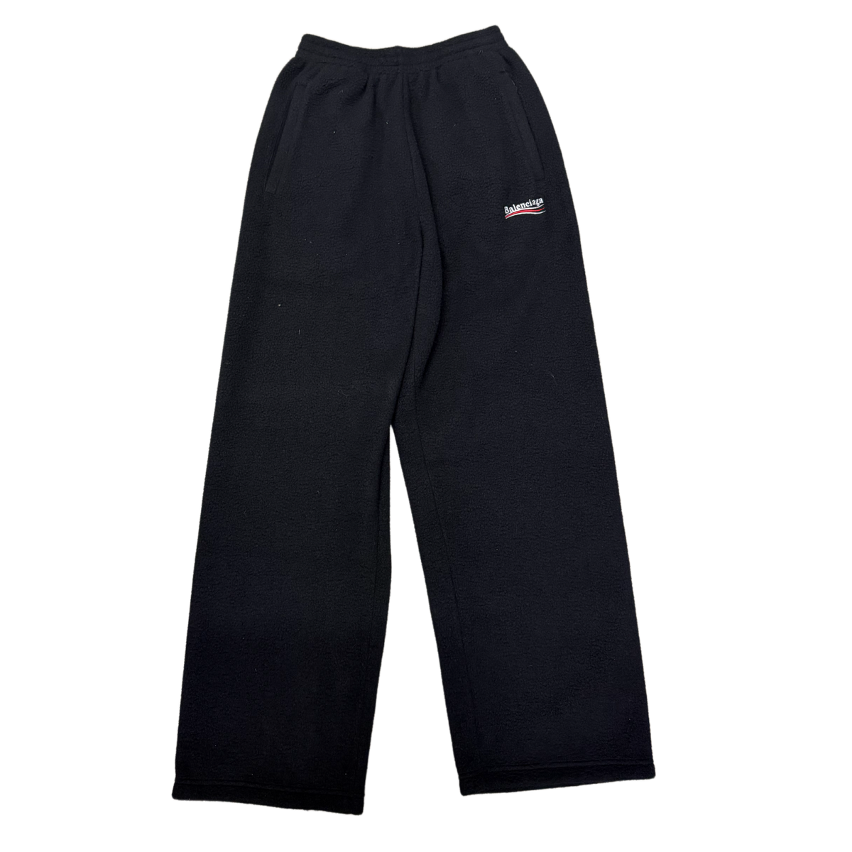 Balenciaga 'Campaign Logo' Black Fleece Pants