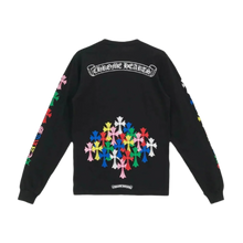 Chrome Hearts 'Black' Scroll Logo Multicolor Cross Longsleeve