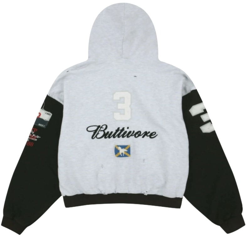 Protocol Index Buttivore Zip Hoodie - White Melange