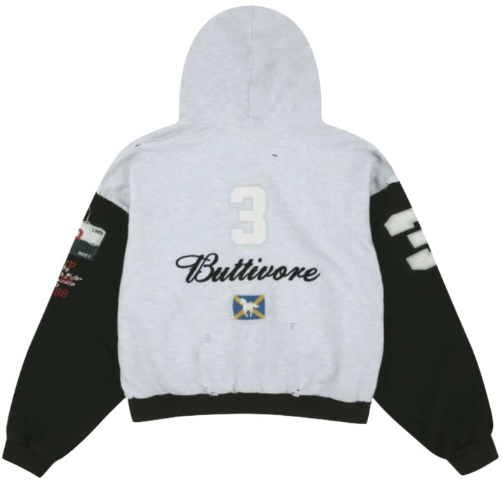 Protocol Index Buttivore Zip Hoodie - White Melange