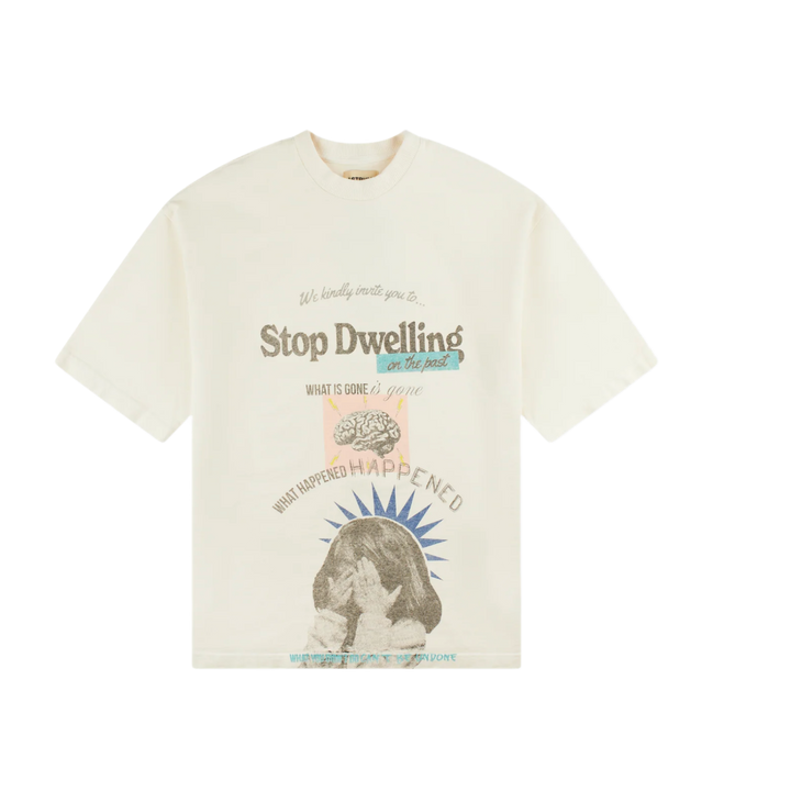 Astrum 'Stop Dwelling' Cream Tee