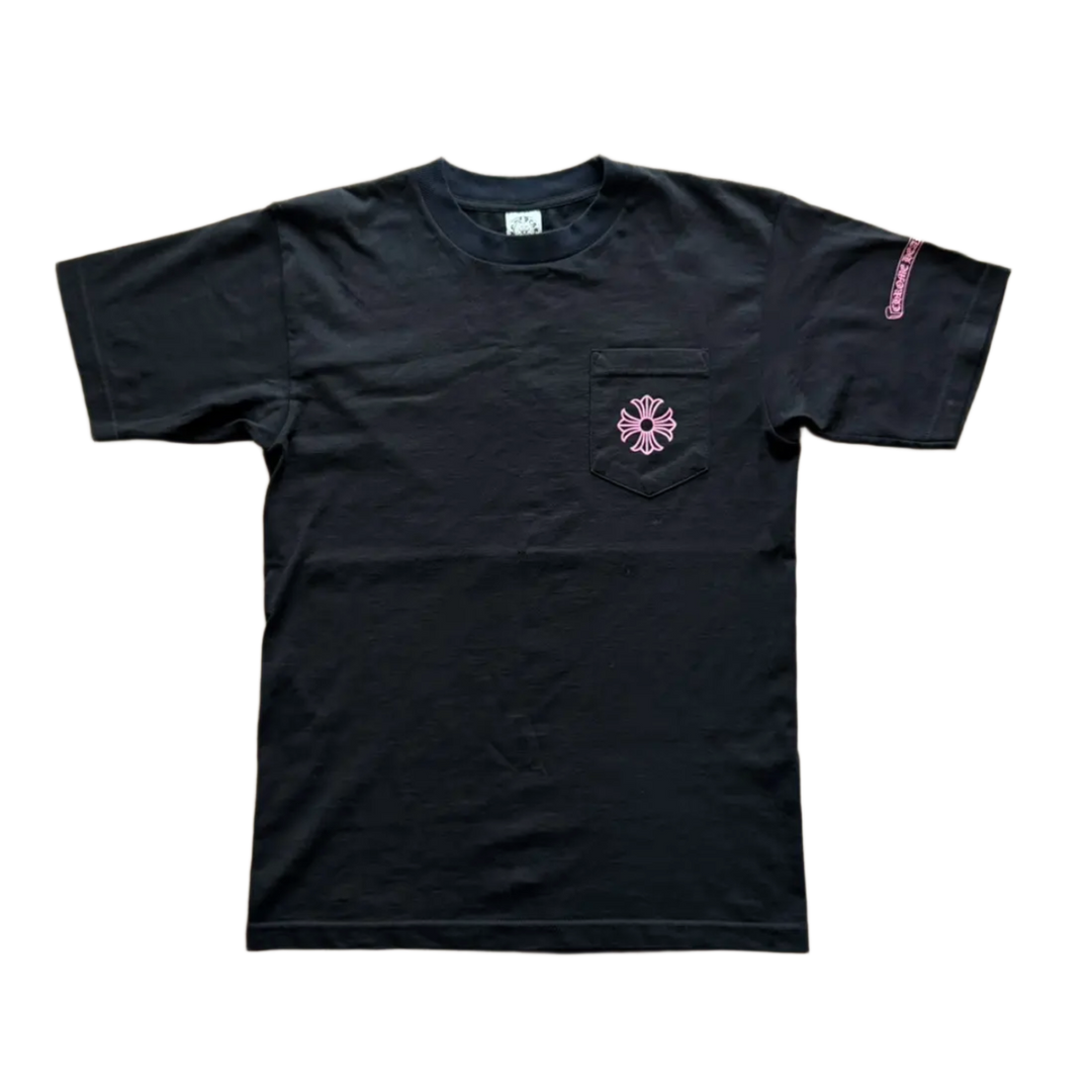 Chrome Hearts 'Black' Pink Plus Cross Vintage Tee