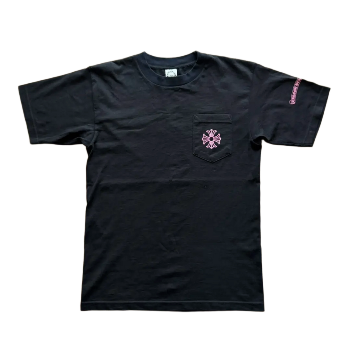 Chrome Hearts 'Black' Pink Plus Cross Vintage Tee