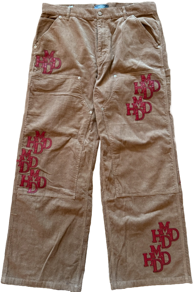 Happy Memories Don't Die HMDD 'Tan' Patch Corduroy Jeans