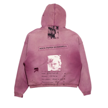 Enfants Riches Déprimés 'Burgundy' Rock/Paper/Scissors Assemblage Zip Up Hoodie