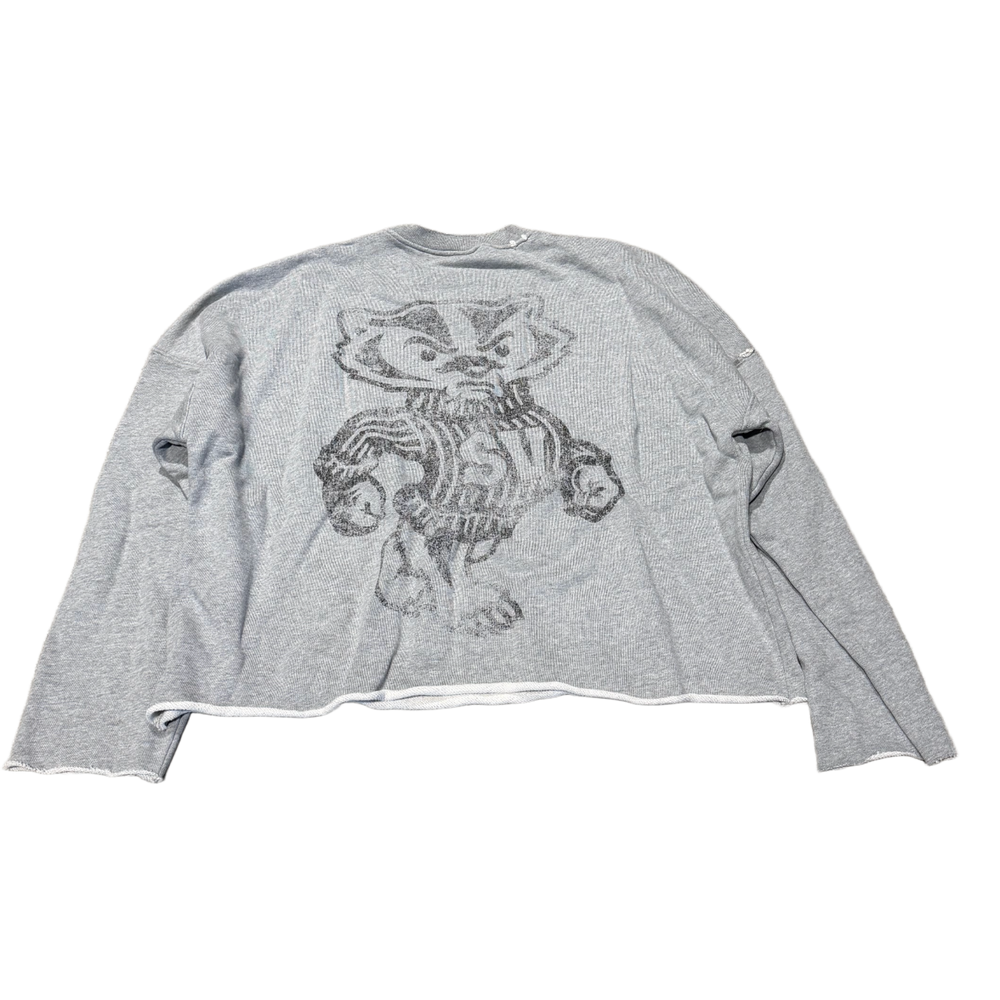 Saint Vanity 'Black Badgers' Distressed Crewneck