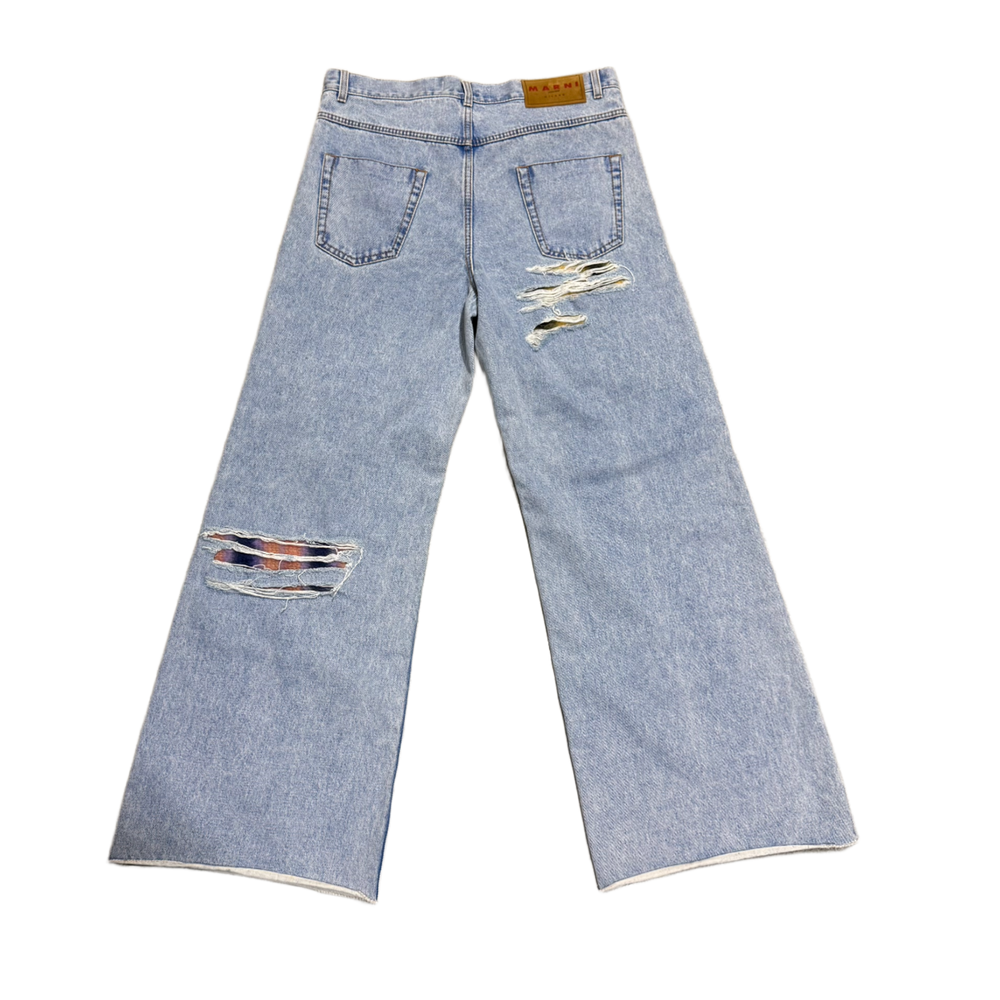 Marni 'Mohair' Blue Distressed Jeans