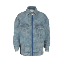 Givenchy 'Blue' 4G Monogram Embossed Denim Jacket