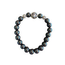 Chrome Hearts 'Cross Ball' Black Bead Bracelet
