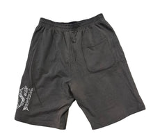 Bossi 'Washed Grey and White' Rhinestone Sweatshorts 