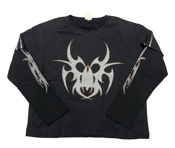 Chew Forever 'Blacked Out' Studded Thermal Longsleeve