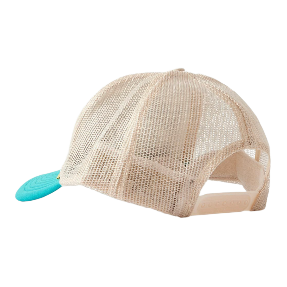 Kapital 'Life Kapriccio' Beige Teal Trucker Hat