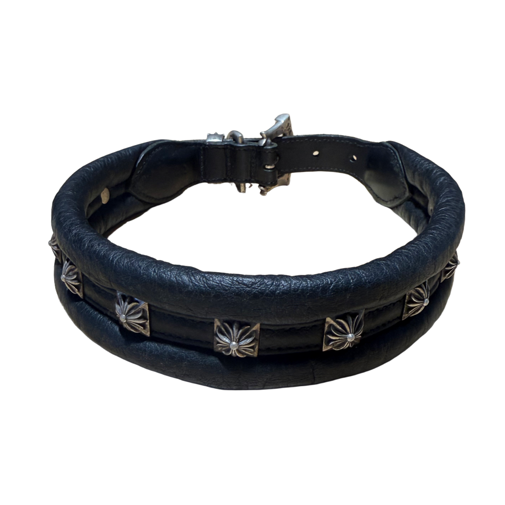 Chrome Hearts 'Black' Studded Leather Dog Collar