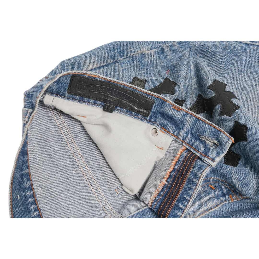 Chrome Hearts 'Blue' 18 Patch Levis 517 Jeans