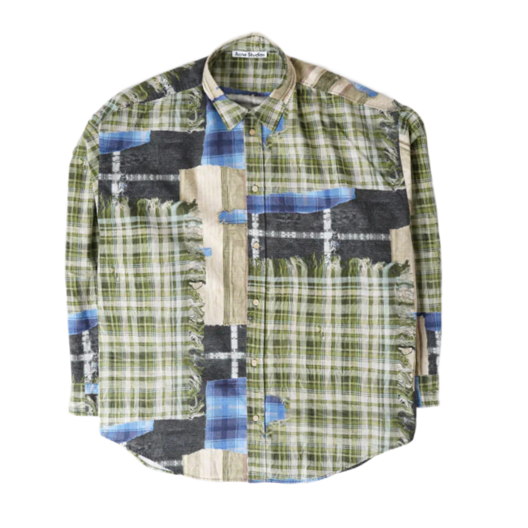 Acne Studios 'Multiprint' Green Button Up Shirt