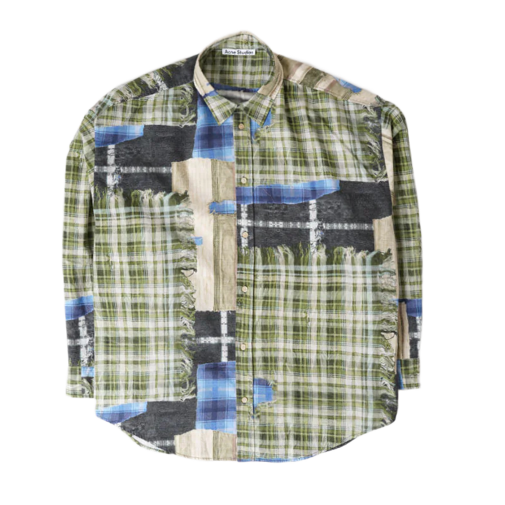Acne Studios 'Multiprint' Green Button Up Shirt