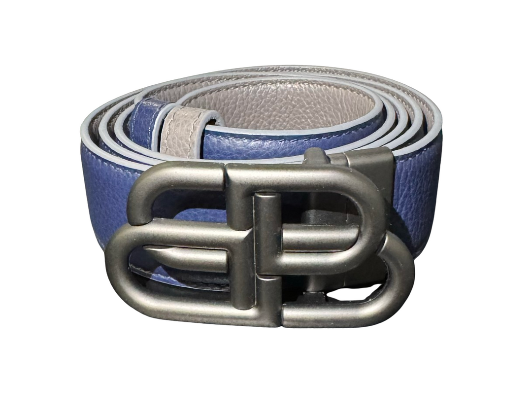Balenciaga 'Grey/Navy' BB Reversible Belt
