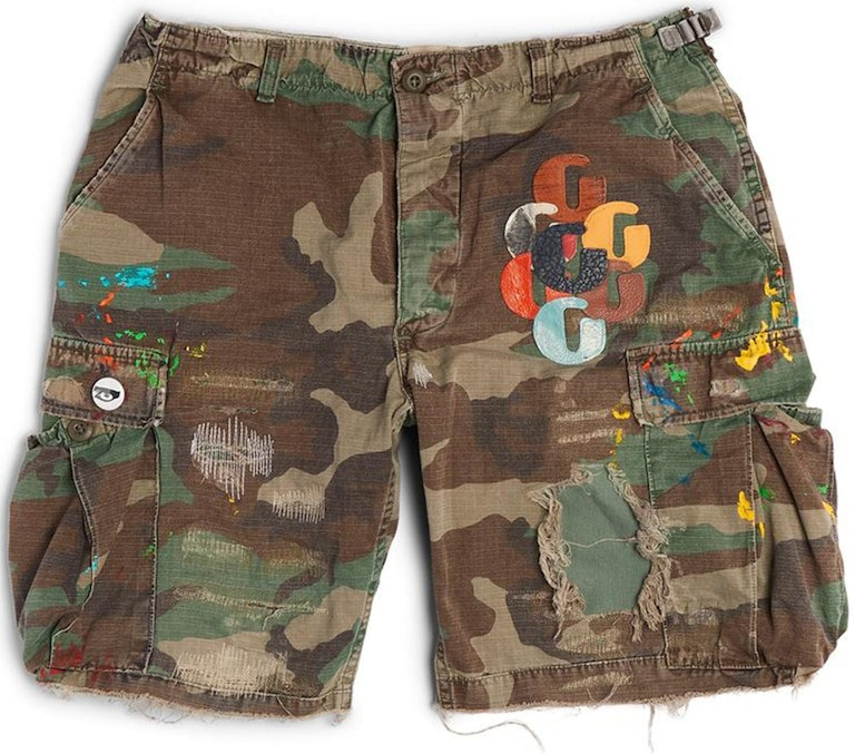 Gallery Dept. 'Woodland Camo' G Patch Cargo Shorts