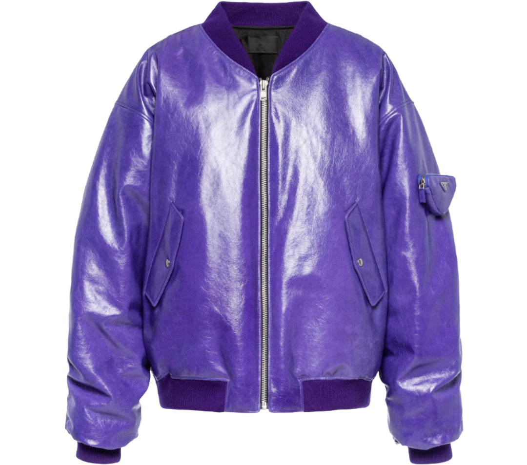 Prada Oversized Pouch-Detail Bomber Jacket