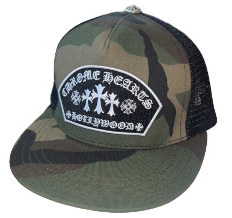Chrome Hearts 'Camo' King Taco Trucker Hat