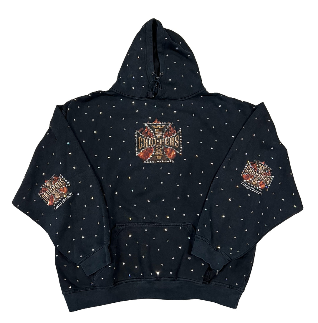 West Coast Choppers 'Long Beach' Rhinestone Hoodie