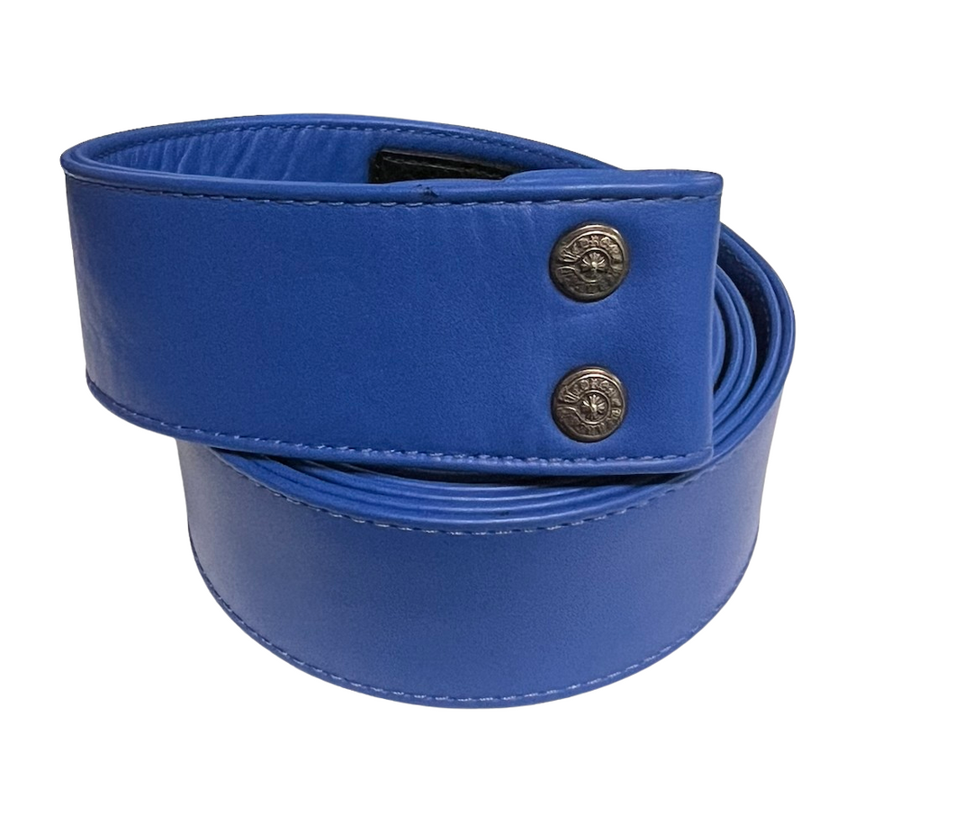 Chrome Hearts 'Darker Blue' Leather Belt Strap