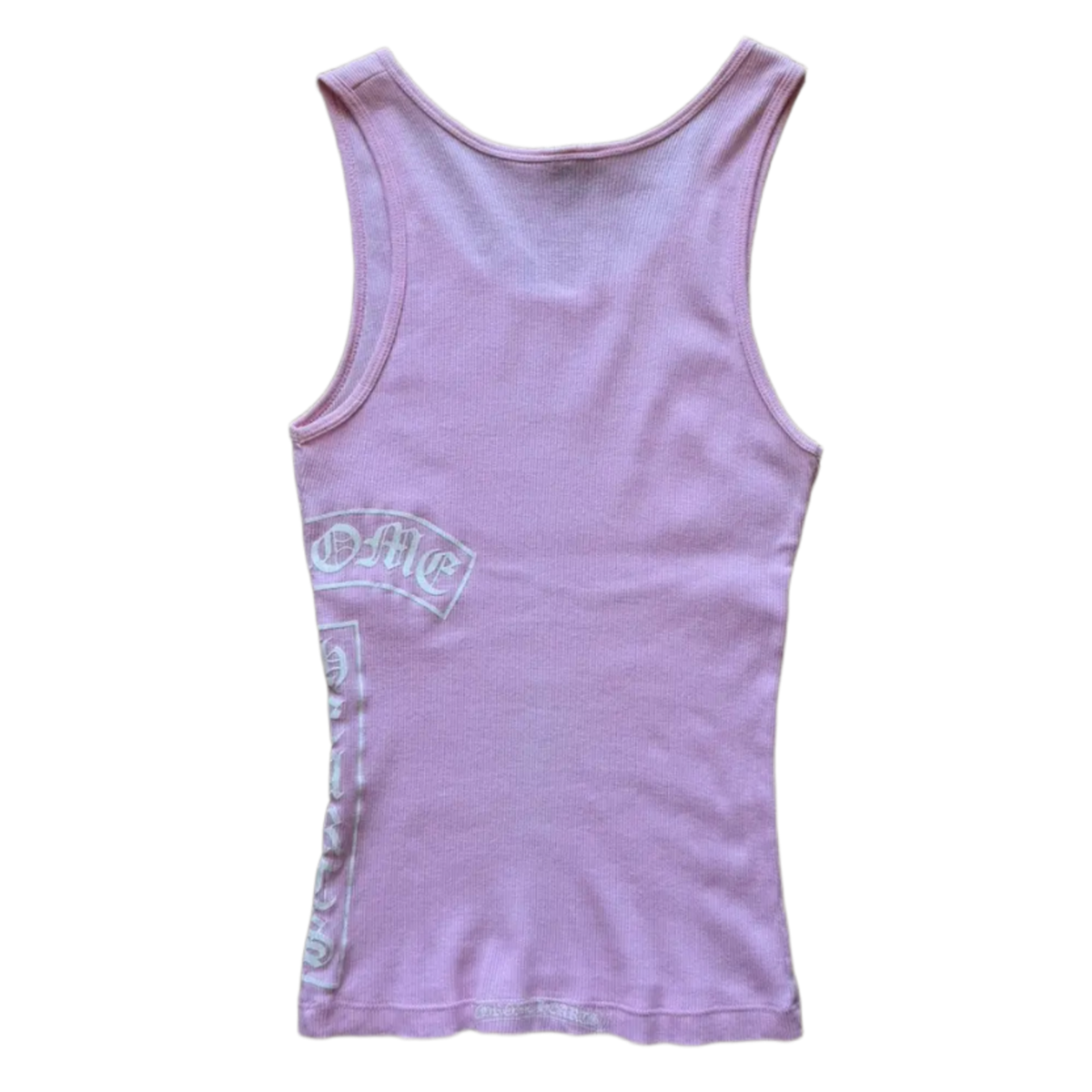Chrome Hearts Vintage Women's 'Cross T Bar' Pink Tank Top