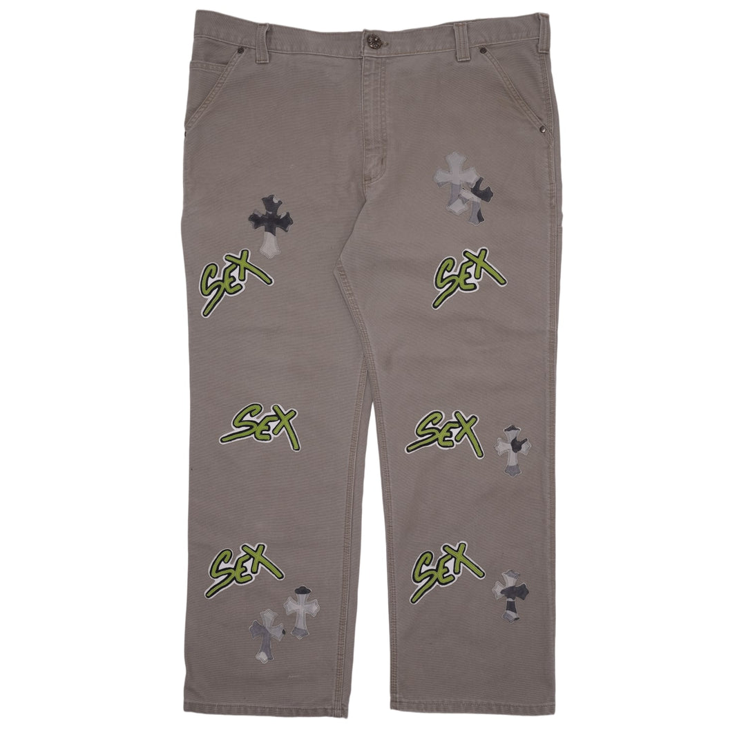 Chrome Hearts Matty Boy 'Sex Records Patch' Tan Carpenter Pants